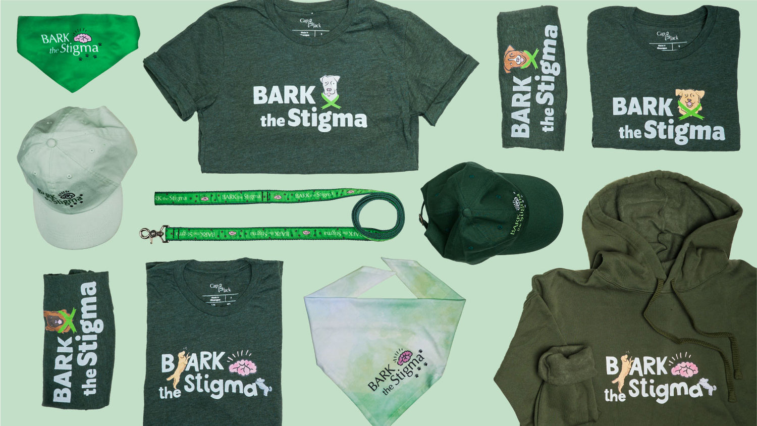 Bark the Stigma™ flatlay collection