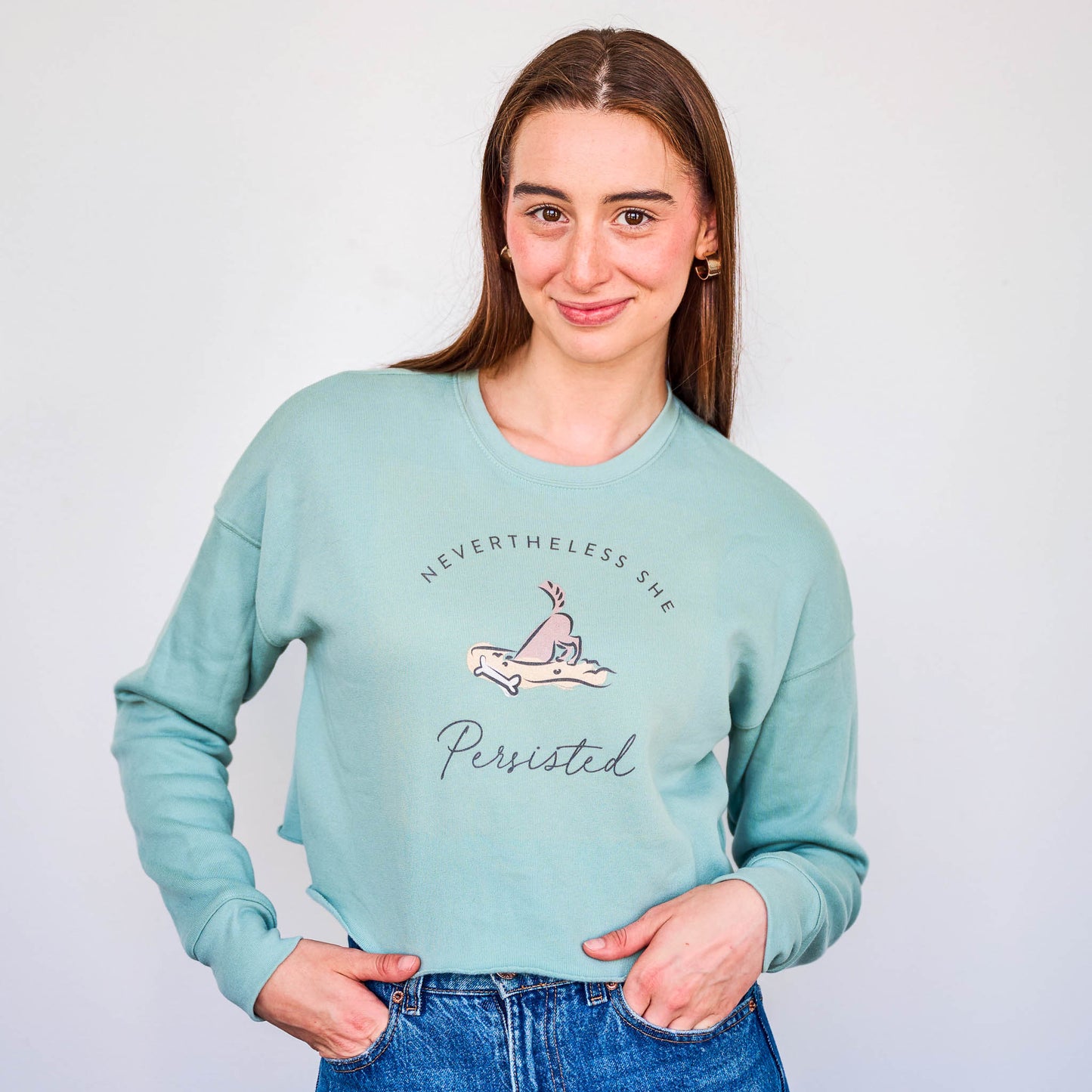 She Persisted Crop Sweatshirt