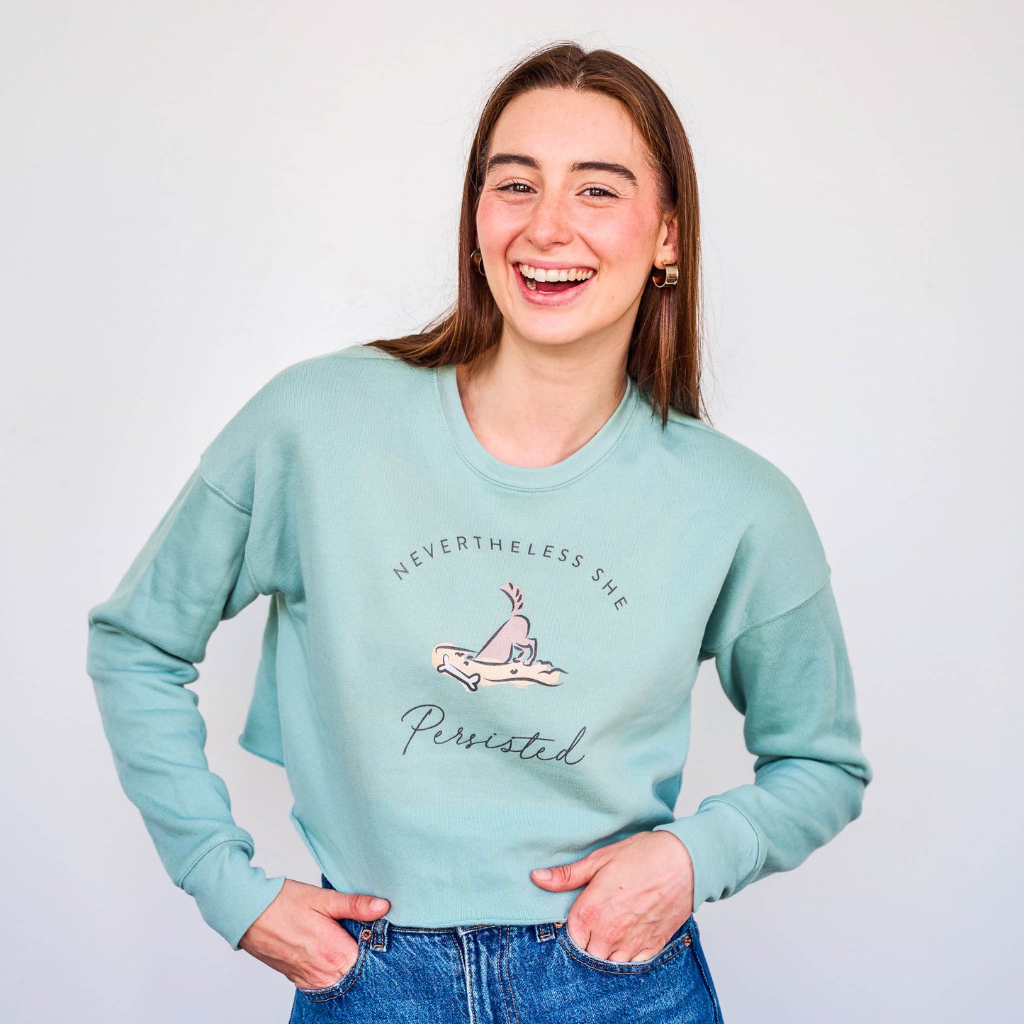 She Persisted Crop Sweatshirt
