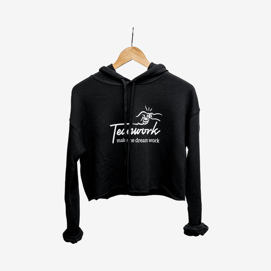 Teamwork Makes the Dream Work Crop Hoodie