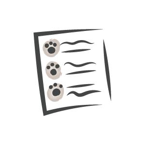 Paw checklist document icon