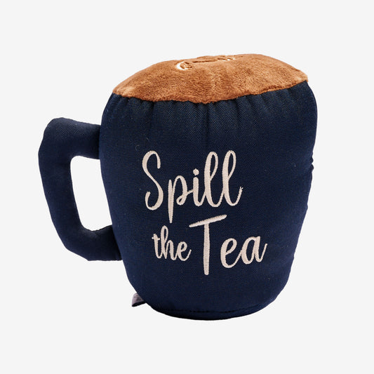 Spill the Tea Plush Mug Dog Toy